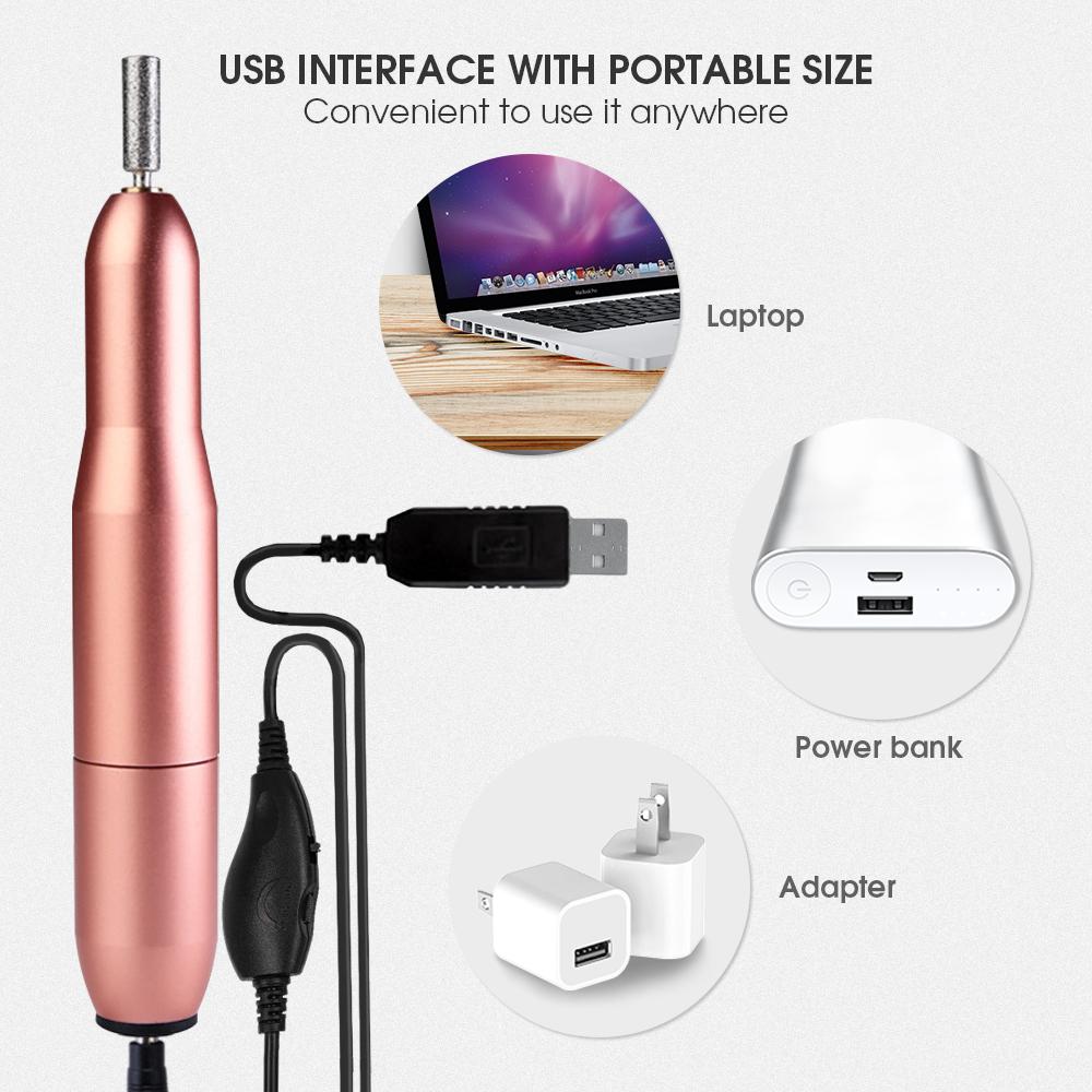 USB Nail Drill Kit — Electric Nail File & Polisher Set | PEACHBXX