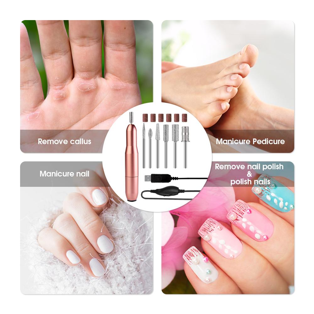 USB Nail Drill Kit — Electric Nail File & Polisher Set | PEACHBXX