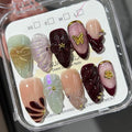 Medium Almond Press-Ons — Handmade Amethyst Gel | PEACHBXX