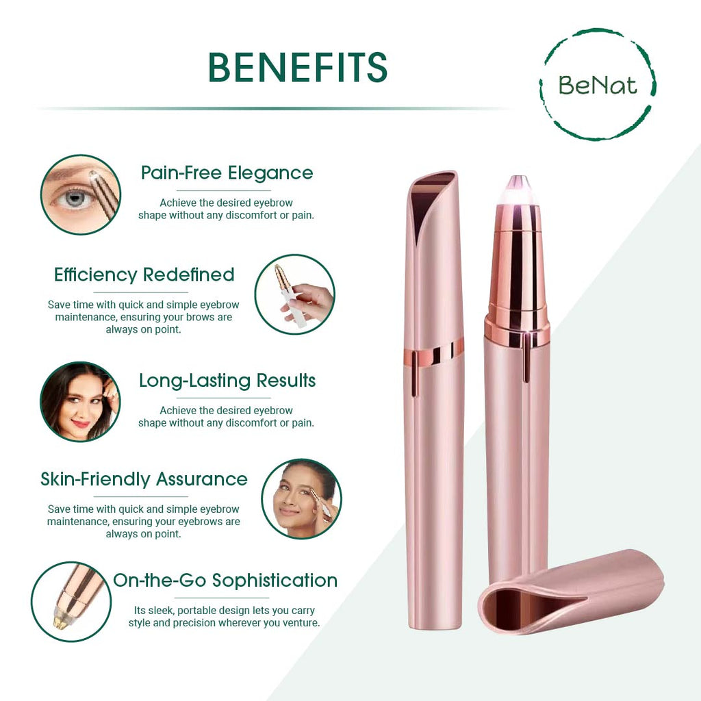 Rechargeable Facial & Eyebrow Hair Remover — 2-Pack Portable Set | PEACHBXX