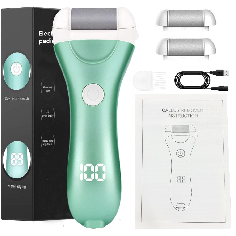 Electric Foot File Callus Remover — Rechargeable Pedicure Tool | PEACHBXX