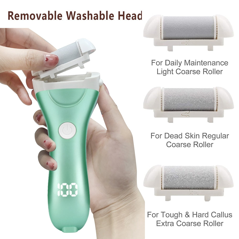 Electric Foot File Callus Remover — Rechargeable Pedicure Tool | PEACHBXX