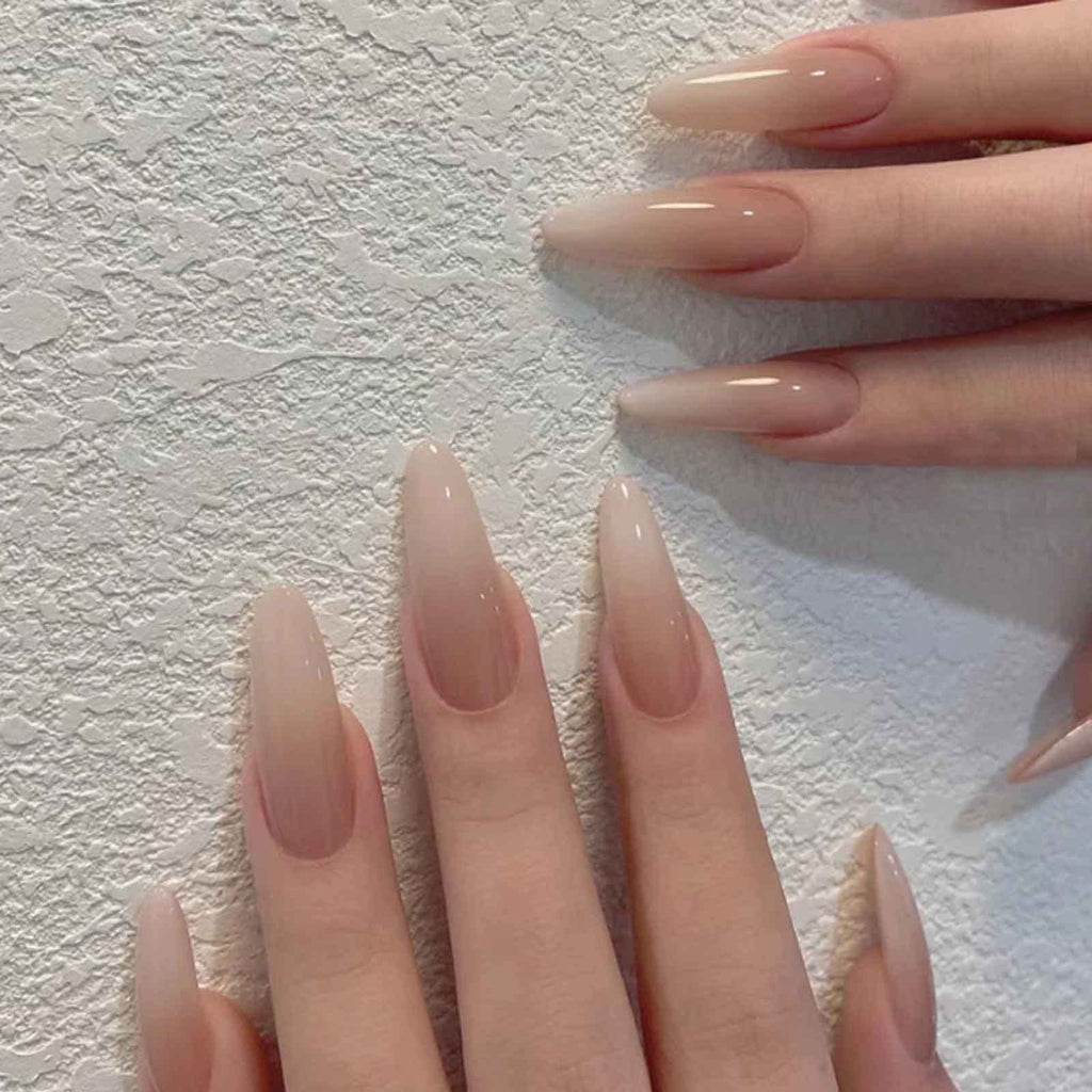Long Almond Press-Ons — Ombre Gradient Jelly | PEACHBXX