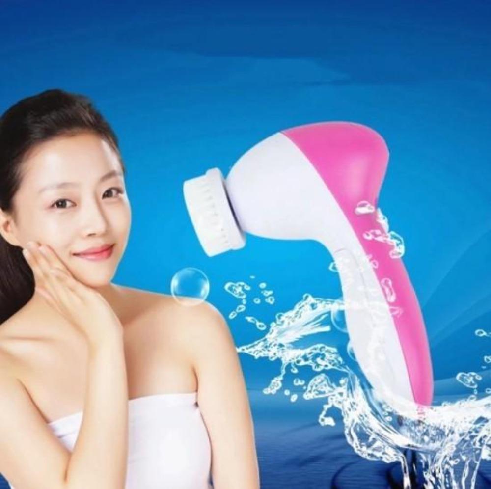 5-in-1 Face Massage & Cleansing Brush Set — Multi-Head Skincare Tool | PEACHBXX