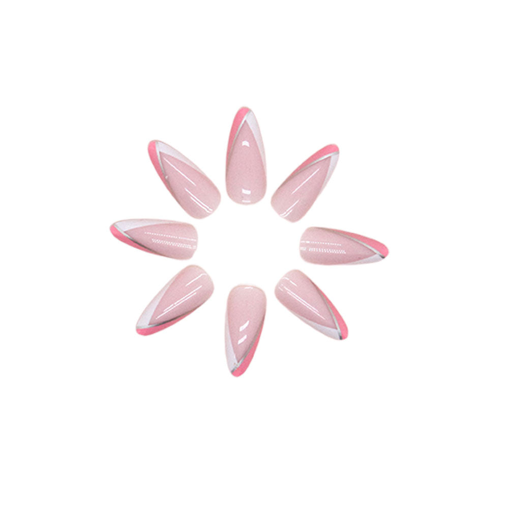 Pinky Press-On Nails — Pink Ombre Glitter Short Square Set | PEACHBXX