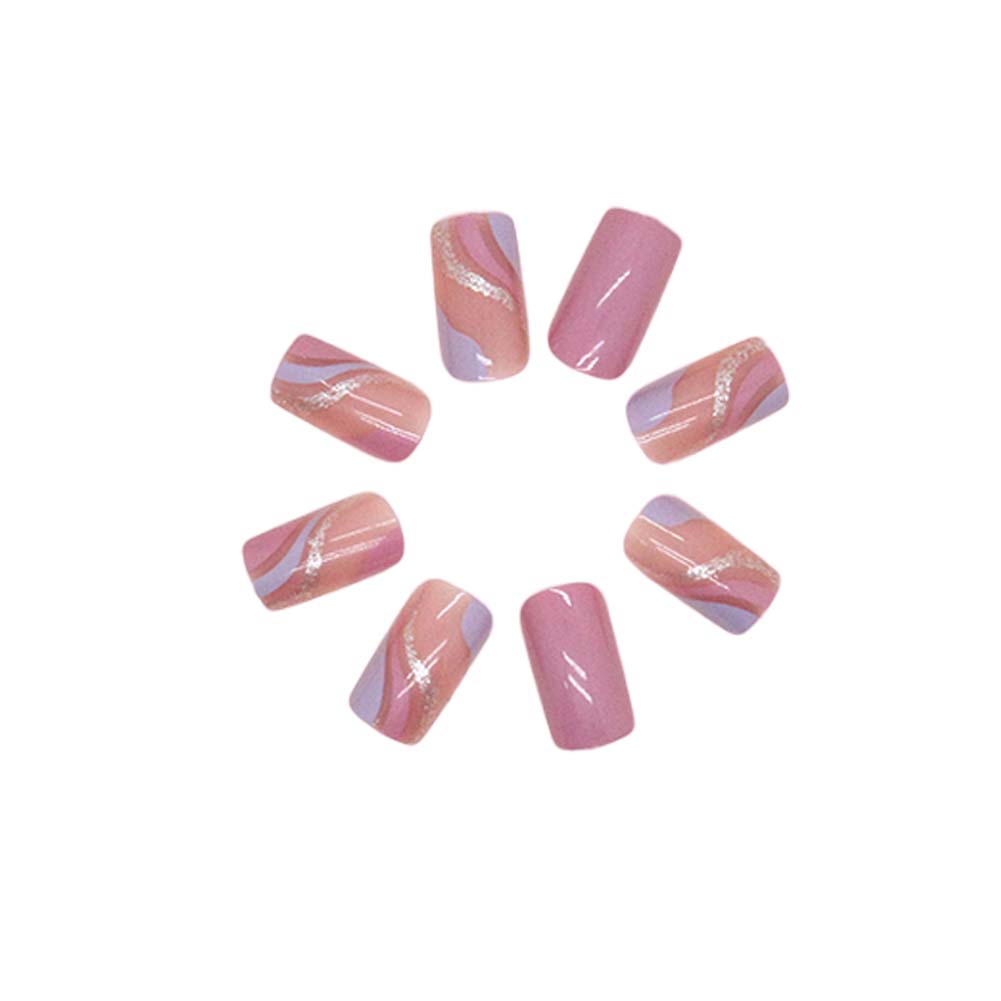 Delilah Press-On Nails — Feminine Romantic Short Square Set | PEACHBXX