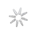Silver Gem Press-On Nails — Crystal Detail Almond Set | PEACHBXX