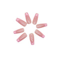 Pink French Press-On Nails — Classic Short Square Set | PEACHBXX