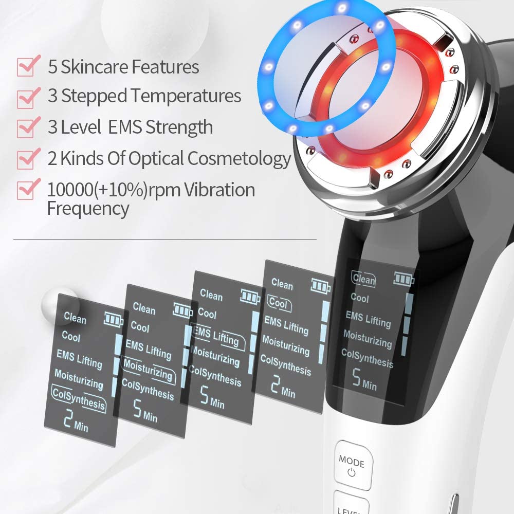 Ultrasonic Vibration Facial Massager — Anti-Wrinkle Skin Firming Tool | PEACHBXX