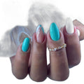 Peach Glow Press-On Nails — Warm Ombre Almond Set | PEACHBXX